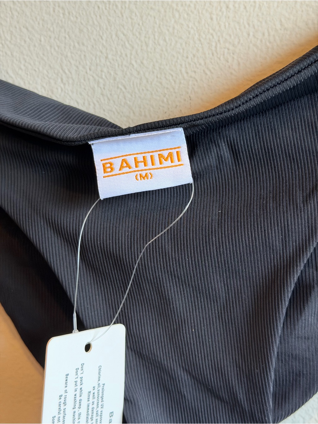 Nwt Bahimi Black Women's Swim Bottom With Tortoiseshell Ring Details Size Medium — image 4 of 6